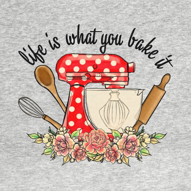 life is what you bake it vintage kitchen art by Ballari